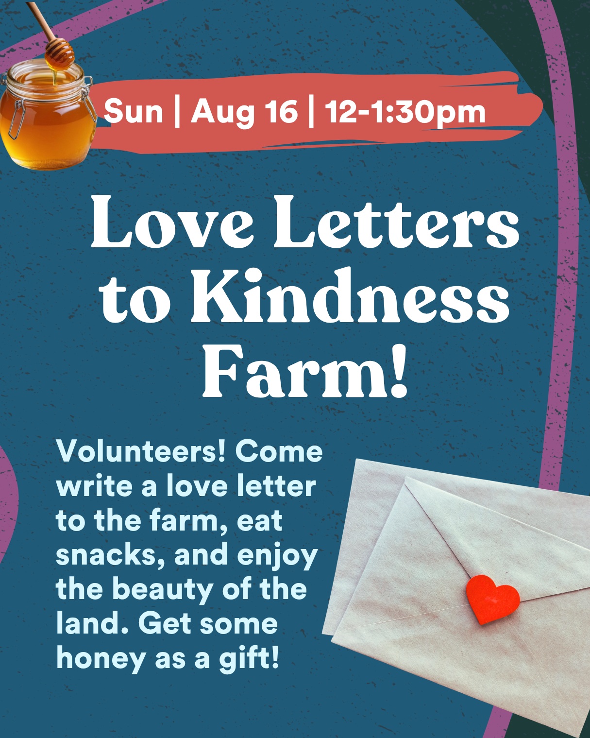 Love Letters to Kindness Farm event artwork