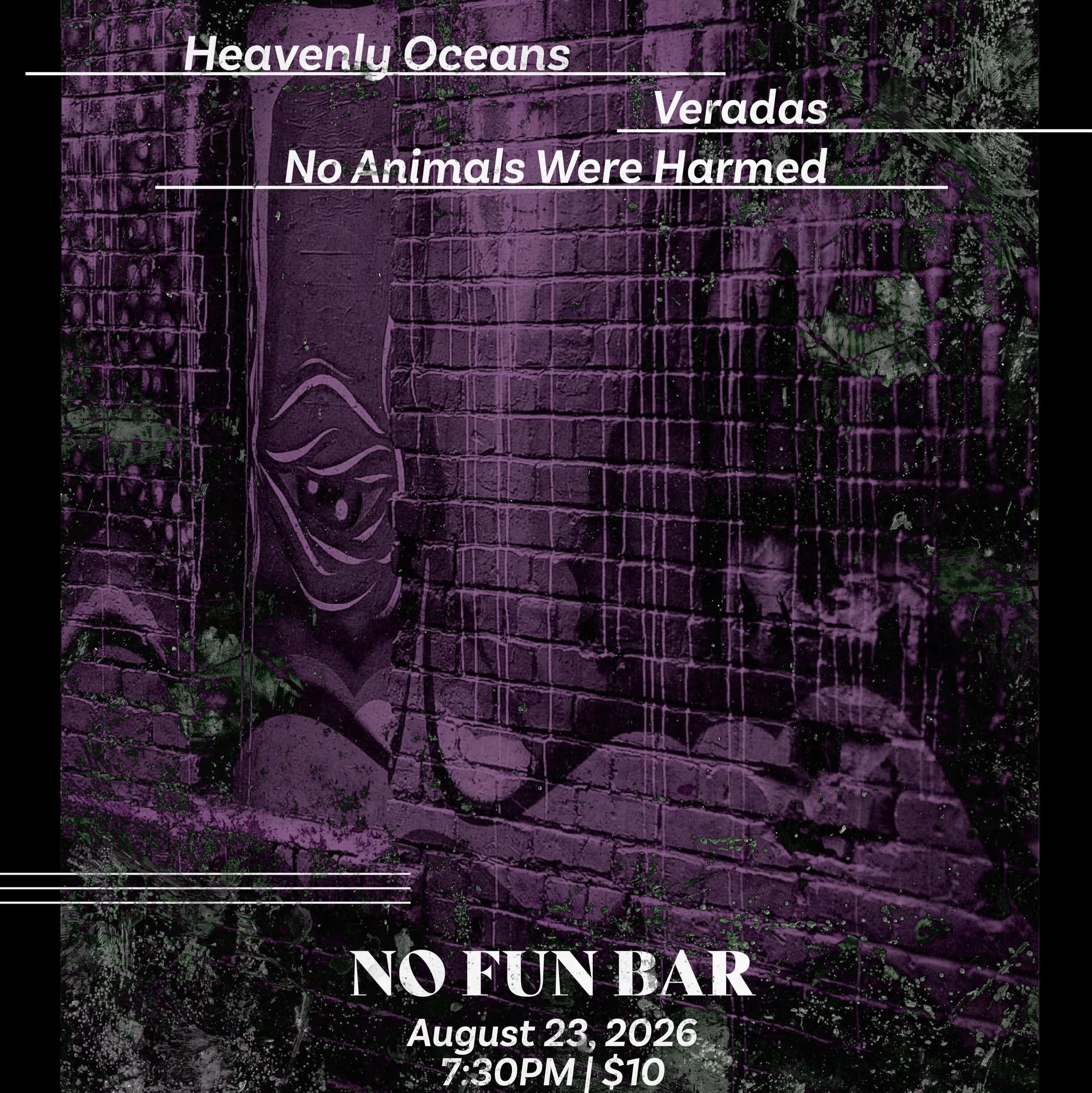 Heavenly Oceans, Verdas, No Animals Were Harmed event artwork