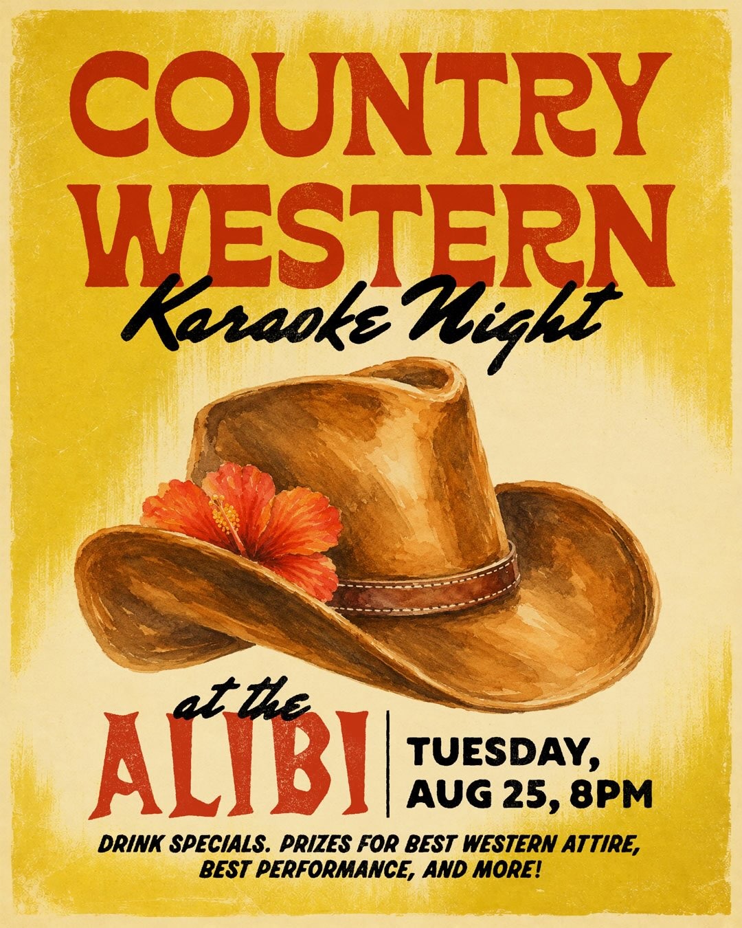 Country Western Karaoke Night event artwork