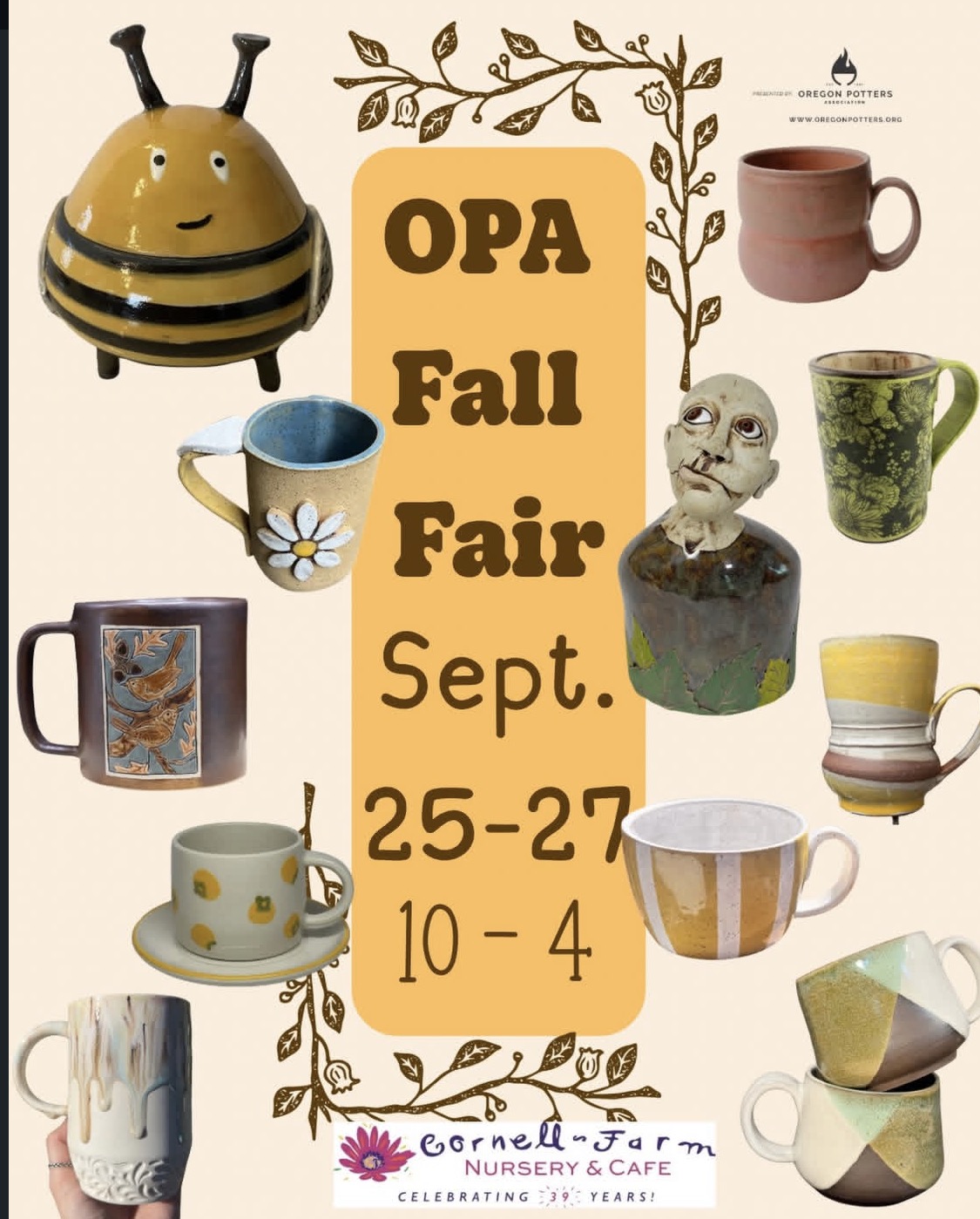 Oregon Potters Association Fall Fair & Sale event artwork