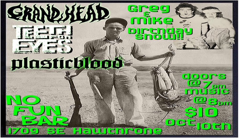 Grand Head • Teeth for Eyes • Plasticblood event artwork